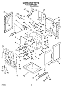 CHASSIS PARTS Diagram and Parts List for FES356RD1  Roper Range