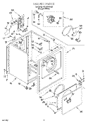 SECTION Diagram and Parts List for LER4634BQ2  Whirlpool Dryer