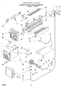ICEMAKER Diagram and Parts List for 3ED22DQXDN03  Whirlpool Refrigerator
