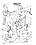CABINET Diagram and Parts List for LG5801XSW0  Whirlpool Dryer