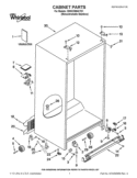 CABINET PARTS Diagram and Parts List for 3WSC20N4XY01  Whirlpool Refrigerator