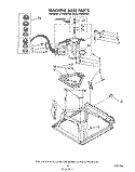 MACHINE BASE Diagram and Parts List for LT7000XTF1  Whirlpool Washer Dryer Combo
