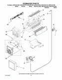 ICEMAKER PARTS Diagram and Parts List for ED5FHAXVA04  Whirlpool Refrigerator