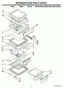 REFRIGERATOR SHELF PARTS Diagram and Parts List for KSRK25FVMK02  KitchenAid Refrigerator