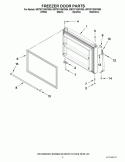 FREEZER DOOR PARTS Diagram and Parts List for WRT571SMYF00  Whirlpool Refrigerator
