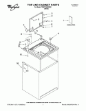TOP AND CABINET PARTS Diagram and Parts List for 7MWT74500SQ2  Whirlpool Washer