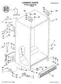 CABINET, LITERATURE Diagram and Parts List for 3XART700F05  Whirlpool Refrigerator