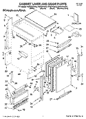 CABINET LINER AND DOOR PARTS Diagram and Parts List for KUIS185JWH2  KitchenAid Ice Maker