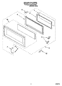 DOOR PARTS Diagram and Parts List for MH2155XPS3  Whirlpool Microwave