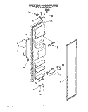 FREEZER DOOR Diagram and Parts List for TS22AEXHW03  Whirlpool Refrigerator
