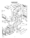 CABINET Diagram and Parts List for KEMS376TWH2  KitchenAid Microwave Oven Combo