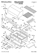 GRILLE PARTS Diagram and Parts List for KFGR274PSS0  KitchenAid Grill