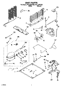 UNIT PARTS Diagram and Parts List for RT21LMXKT06  Roper Refrigerator