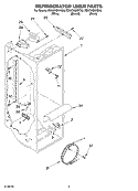 REFRIGERATOR LINER PARTS Diagram and Parts List for ED5CHQXKQ02  Whirlpool Refrigerator