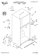 CABINET, LITERATURE Diagram and Parts List for ET21UKXJW00  Whirlpool Refrigerator