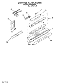 CONTROL PANEL PARTS Diagram and Parts List for KSSO36FMX03  KitchenAid Refrigerator
