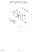 CONTROL PANEL Diagram and Parts List for GMC275PDQ1  Whirlpool Microwave Oven Combo