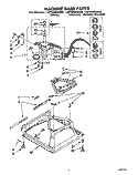 MACHINE BASE Diagram and Parts List for LSP9355AW0  Whirlpool Washer
