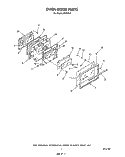 OVEN DOOR Diagram and Parts List for N9357L3  Roper Range