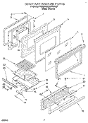 DOOR AND BROILER Diagram and Parts List for FGP357YL3  Roper Range
