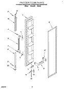 FREEZER DOOR Diagram and Parts List for ED22DKXDB00  Whirlpool Refrigerator