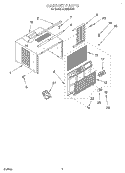 CABINET Diagram and Parts List for ACM062XK0  Whirlpool Air Conditioner