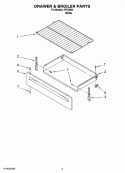 DRAWER & BROILER PARTS Diagram and Parts List for IVP33800  Inglis Range
