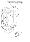 REFRIGERATOR LINER Diagram and Parts List for 3VED29DQFW01  Whirlpool Refrigerator