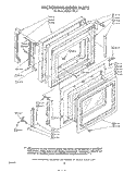 MICROWAVE DOOR Diagram and Parts List for KEMI371TBL0  KitchenAid Microwave Oven Combo