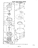 PUMP AND MOTOR Diagram and Parts List for DU3000XL0  Whirlpool Dishwasher