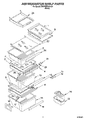 REFRIGERATOR SHELF PARTS Diagram and Parts List for BRS70BBANA00  Whirlpool Refrigerator