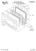 DOOR, LITERATURE Diagram and Parts List for MT2140SJB0  Whirlpool Microwave