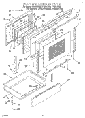 DOOR AND DRAWER Diagram and Parts List for GY396LXGB3  Whirlpool Range