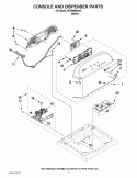 CONSOLE AND DISPENSER PARTS Diagram and Parts List for WTW5600XW1  Whirlpool Washer
