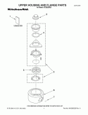 UPPER HOUSING AND FLANGE PARTS Diagram and Parts List for KCDB250G3  KitchenAid Food Waste Disposer