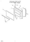 FREEZER DOOR, LIT/OPTIONAL Diagram and Parts List for ET22RMXGN00  Whirlpool Refrigerator
