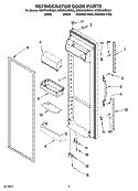 REFRIGERATOR DOOR PARTS Diagram and Parts List for GD5RHAXSL00  Whirlpool Refrigerator