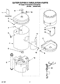 OUTER COVER & INSULATION PARTS Diagram and Parts List for KHWG160PCR0  KitchenAid Miscellaneous