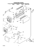 ICE MAKER Diagram and Parts List for KTRC22EKWH01  KitchenAid Refrigerator