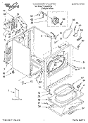 SECTION Diagram and Parts List for LEQ8000JQ0  Whirlpool Dryer