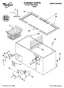 CABINET PARTS Diagram and Parts List for EH220FXKQ00  Whirlpool Freezer