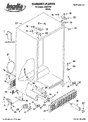 CABINET PARTS Diagram and Parts List for IRQ226301  Inglis Refrigerator