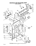 CONTROLS AND REAR PANEL Diagram and Parts List for LA5380XTF1  Whirlpool Washer