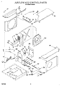 AIRFLOW AND CONTROL Diagram and Parts List for R183A2  Whirlpool Air Conditioner