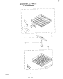 DISHRACK Diagram and Parts List for SHF5501W0  Whirlpool Dishwasher