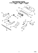 TOP VENTING PARTS, OPTIONAL PARTS Diagram and Parts List for KEBC147KWH06  KitchenAid Wall Oven