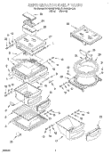 REFRIGERATOR SHELF Diagram and Parts List for KSRS22QDWH02  KitchenAid Refrigerator