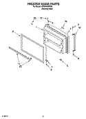 FREEZER DOOR PARTS Diagram and Parts List for GT2SHMXMS02  Whirlpool Refrigerator