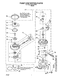 PUMP AND MOTOR Diagram and Parts List for DU960QPDB1  Whirlpool Dishwasher