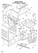 LINER Diagram and Parts List for ET8RHMXKT02  Whirlpool Refrigerator